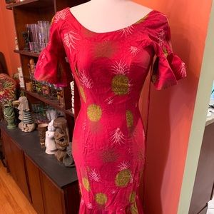 Pineapple princess vintage mermaid dress. XSmall
